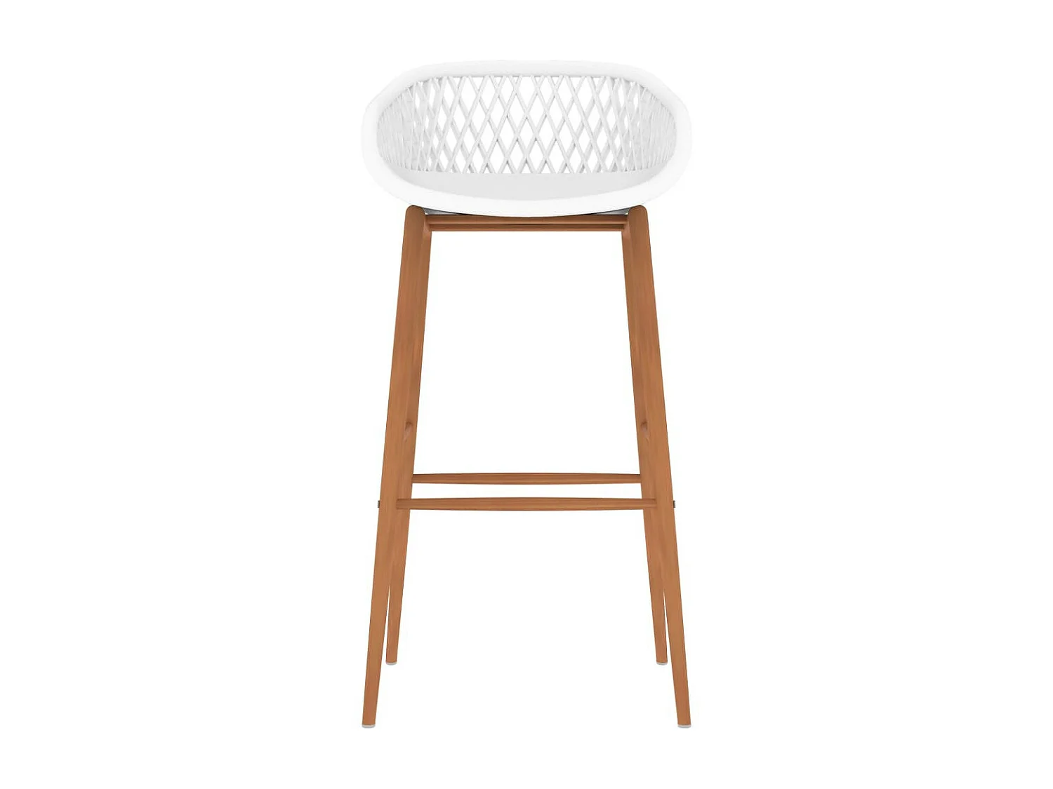 Chaises de bar 2 pcs Blanc