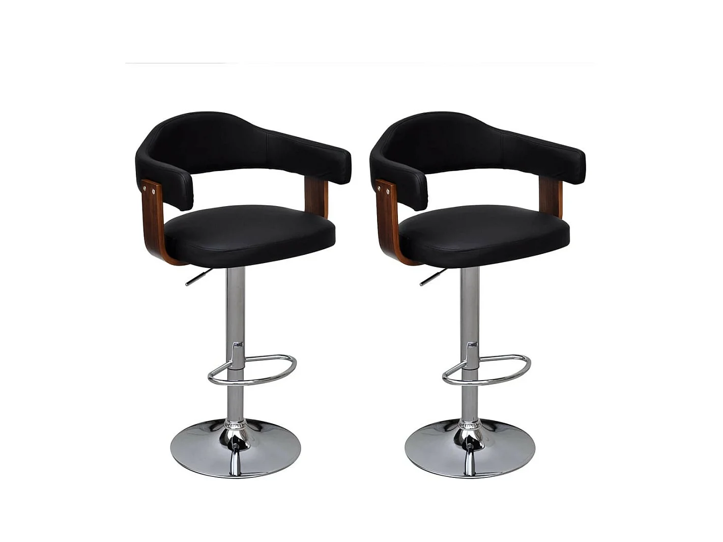 Tabourets de bar 2 pcs Bois courbé