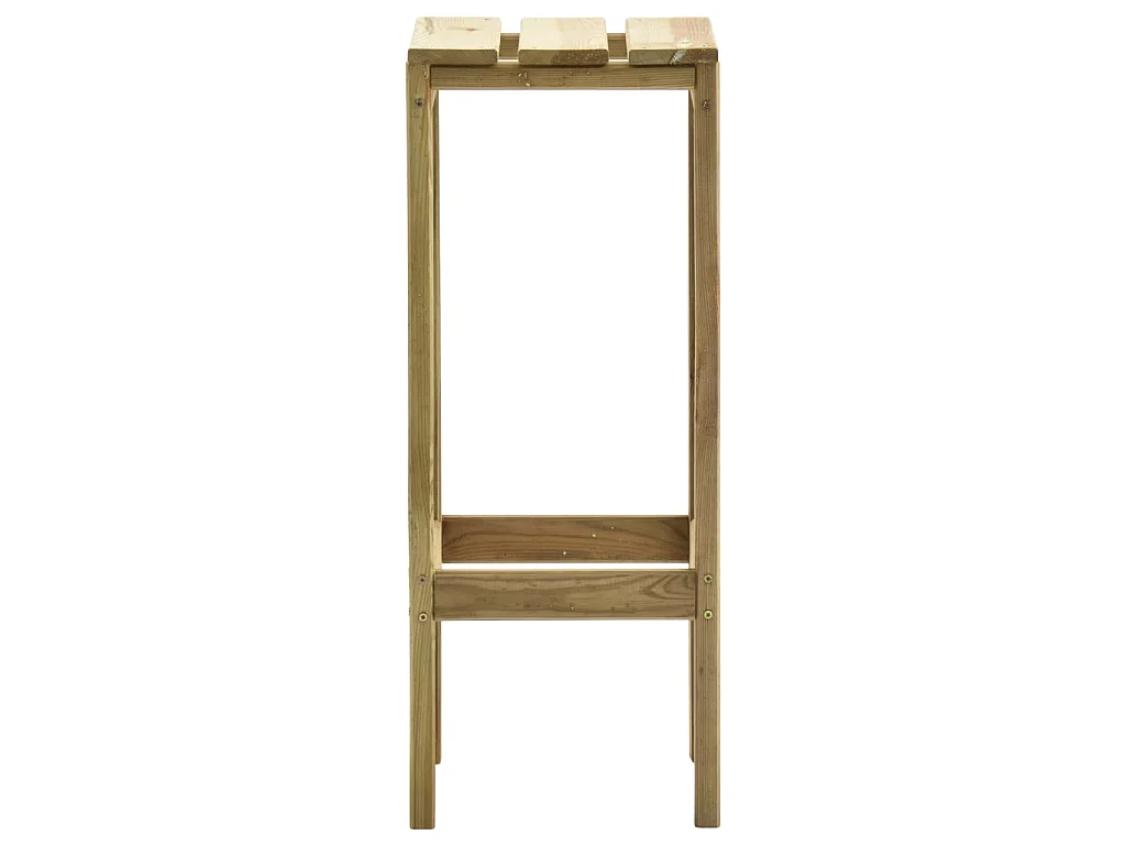 Tabourets de bar 2 pcs Bois de pin imprégné