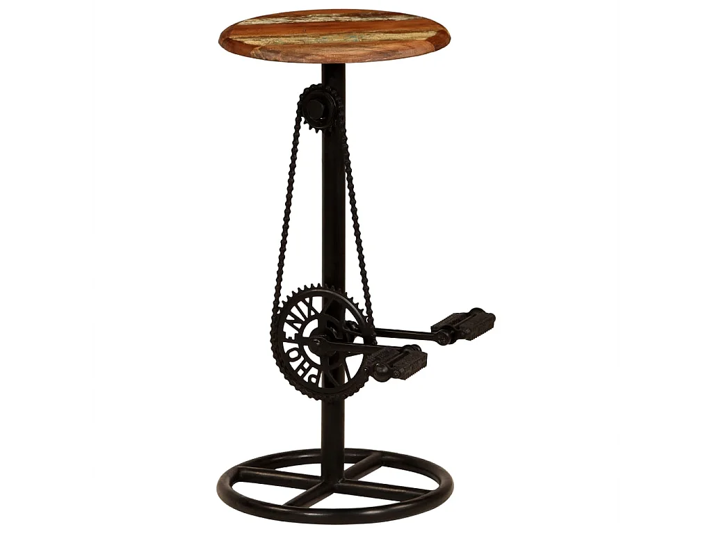 Tabourets de bar 2 pcs Bois massif de récupération 2