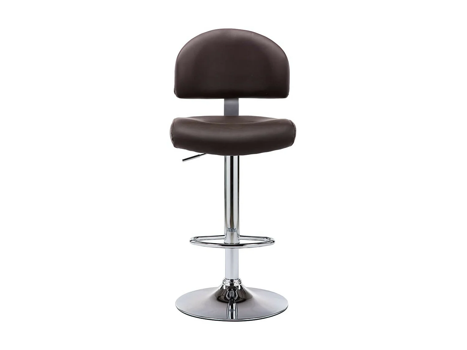 Tabourets de bar 2 pcs Marron Similicuir 3