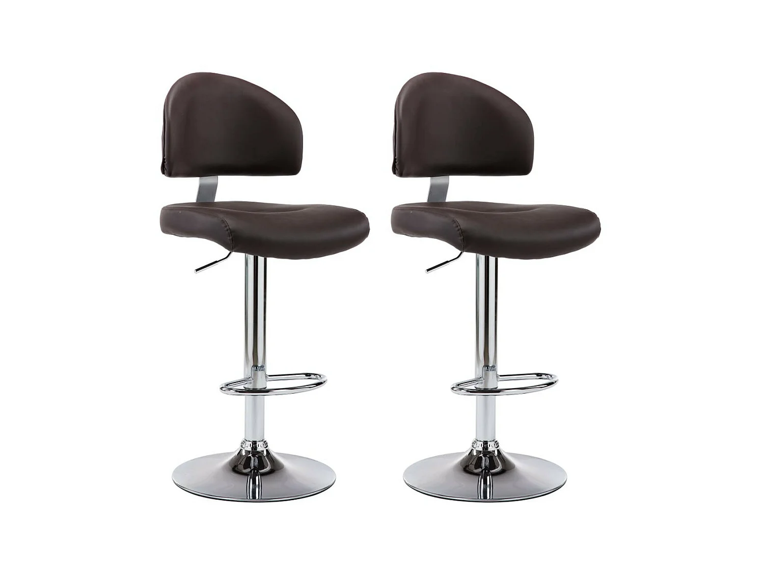 Barstoelen 2 st kunstleer bruin