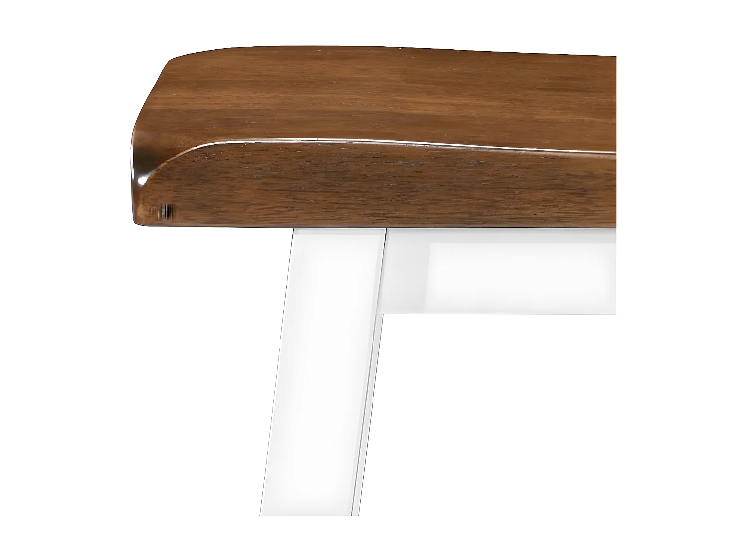 Tabouret de bar bois foncé et blanc Libe - Lot de 2