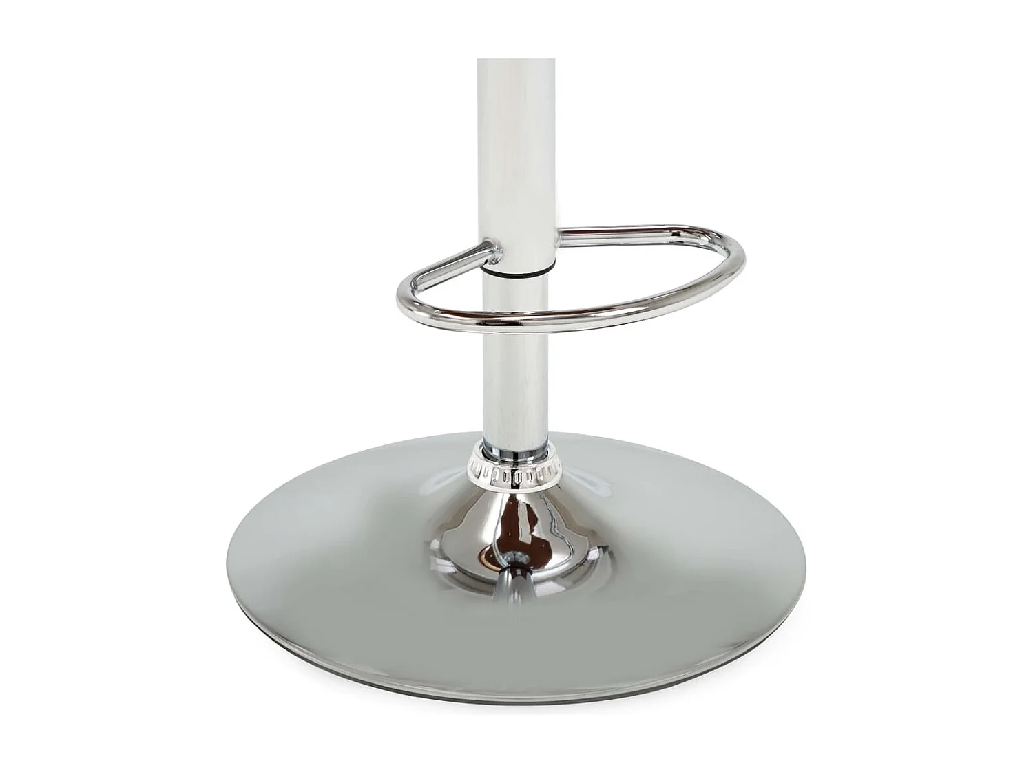 Chaises de bar 2 pcs Crème Bois courbé et similicuir 2