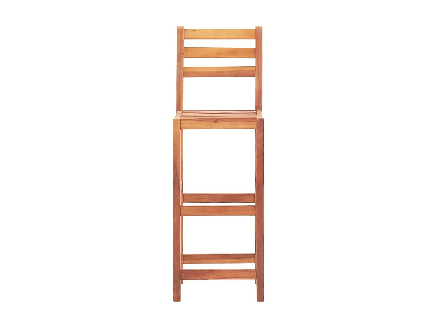 Chaises de bar bois d'acacia naturel Koret - Lot de 2