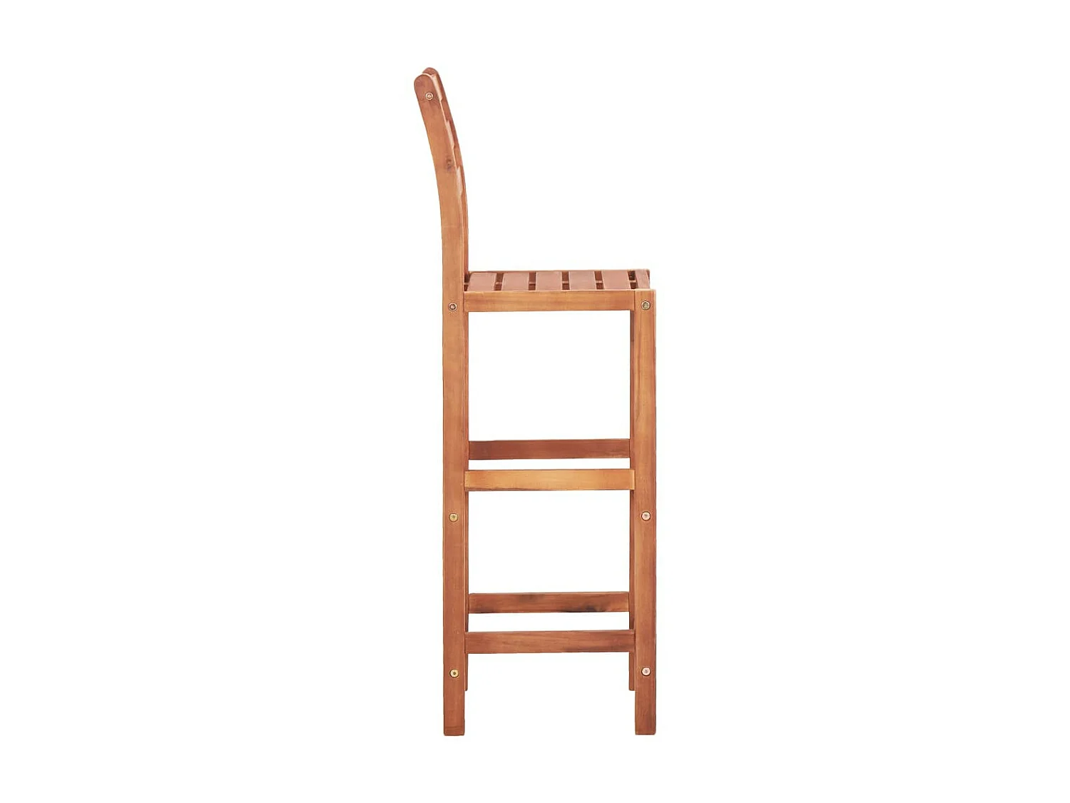 Chaises de bar bois d'acacia naturel Koret - Lot de 2