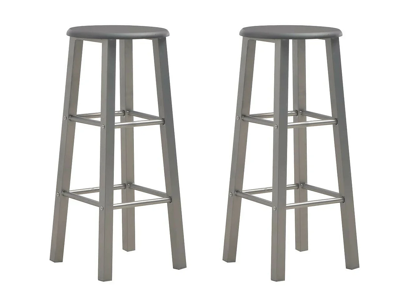 2 pcs Tabourets de bar Anthracite MDF Kazo