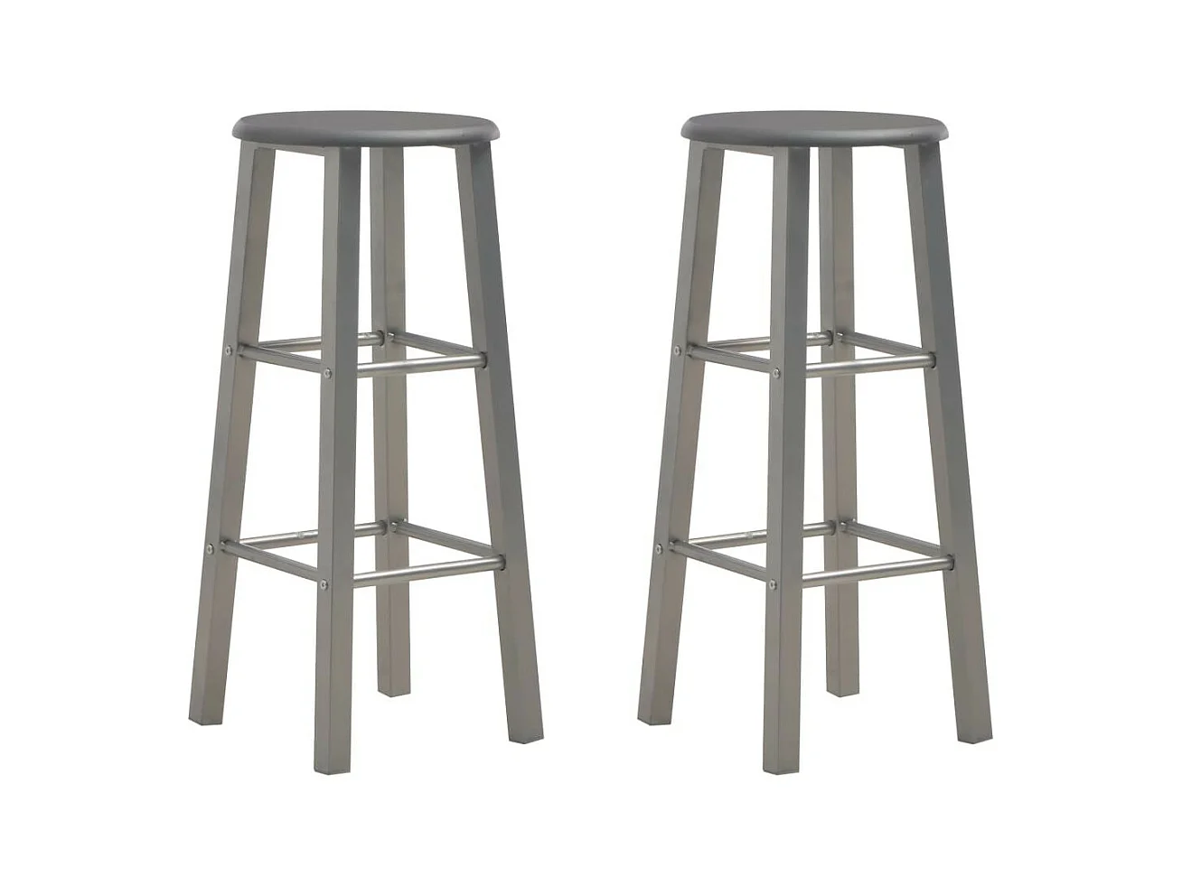 2 pcs Tabourets de bar Anthracite MDF Kazo