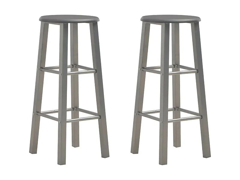 2 pcs Tabourets de bar Anthracite MDF Kazo