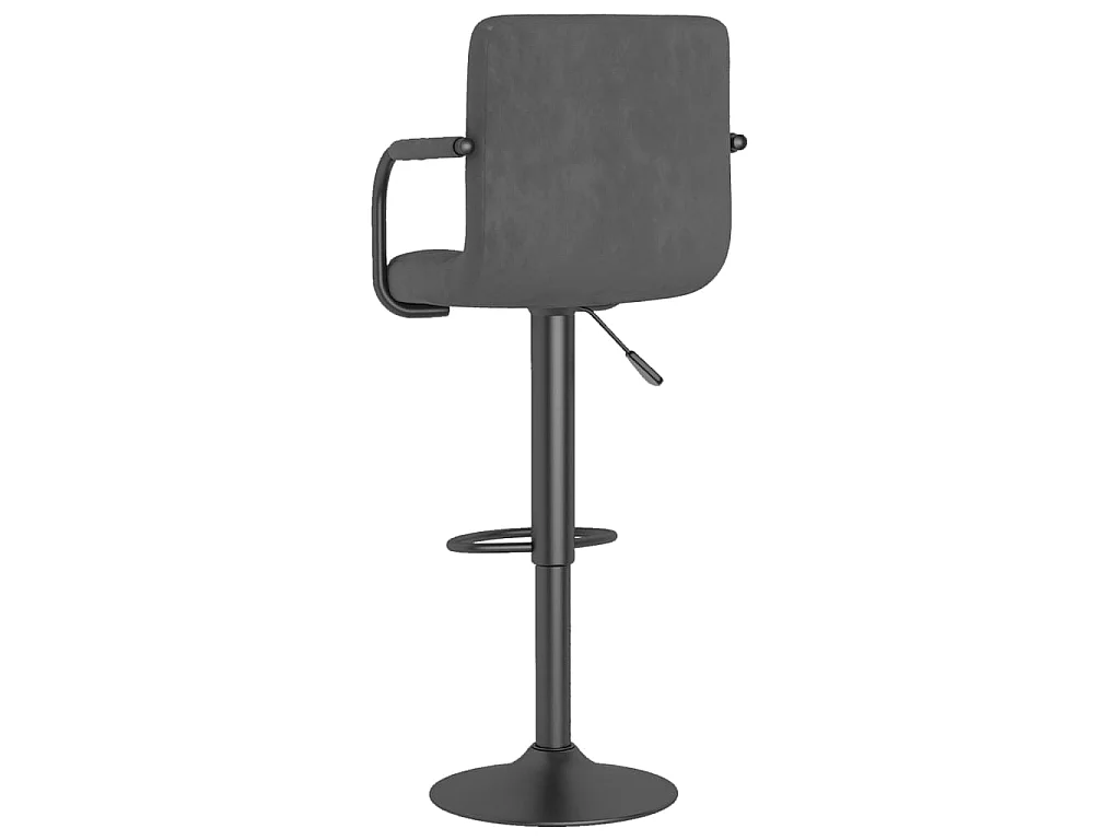 Tabourets de bar design avec accoudoir velours gris foncé Konfa - Lot de 2