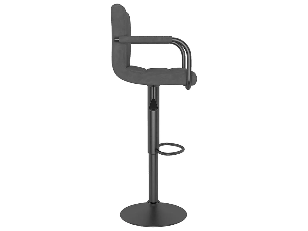 Tabourets de bar design avec accoudoir velours gris foncé Konfa - Lot de 2