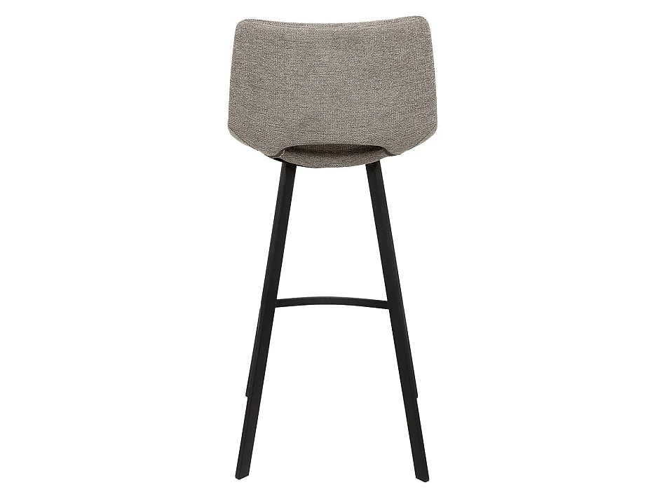 Tabouret moderne tissu avec pieds en métal noir Karane-Couleur Beige-Hauteur d'assise 76 cm