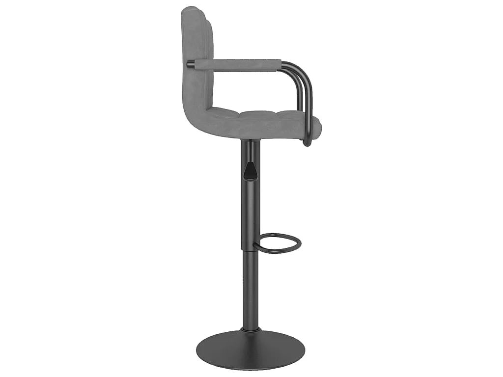 Tabourets de bar design avec accoudoir velours gris clair Konfa - Lot de 2