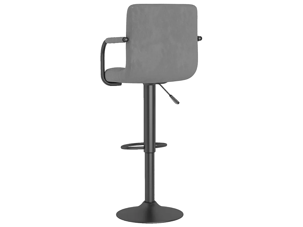 Tabourets de bar design avec accoudoir velours gris clair Konfa - Lot de 2