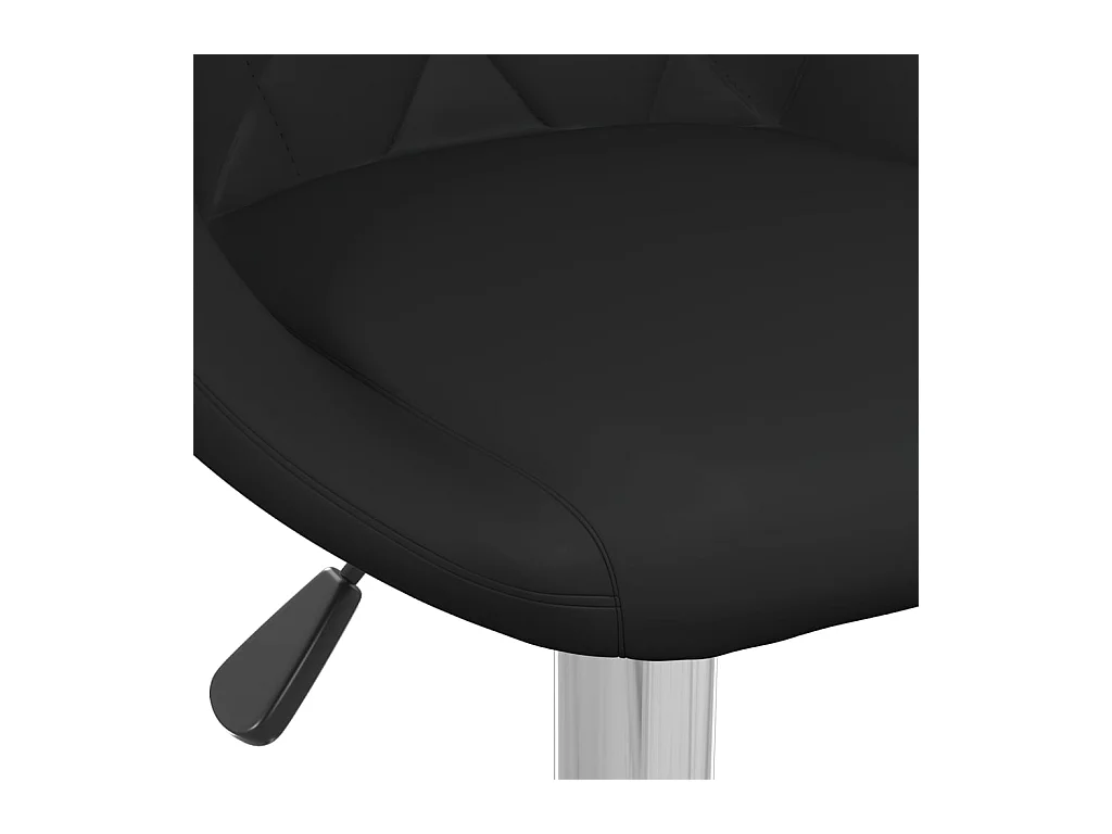 Tabourets de bar 2 pcs Noir Similicuir 16