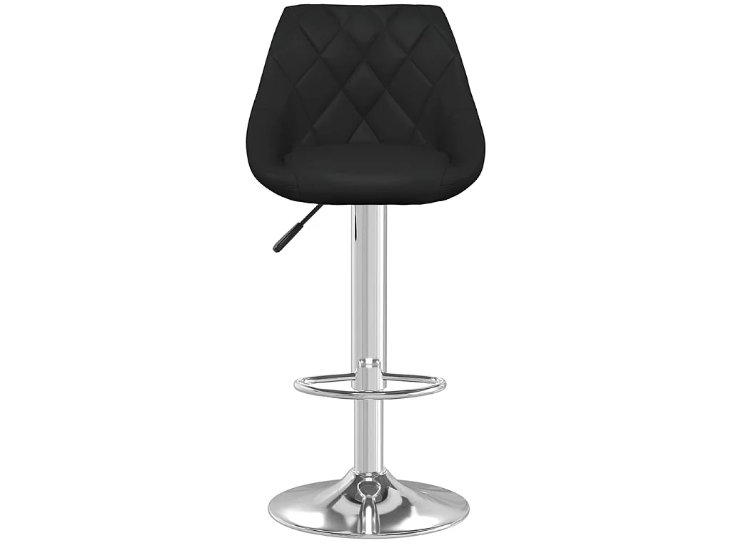 Tabourets de bar 2 pcs Noir Similicuir 16