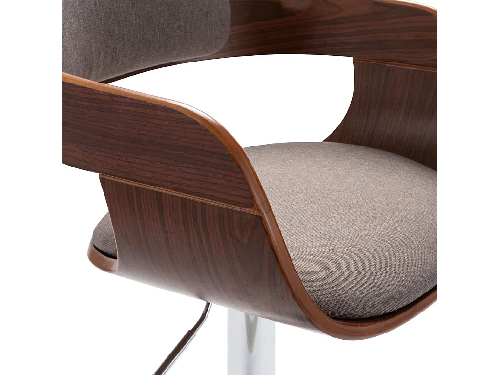 Chaise de bar Contreplaqué et tissu taupe