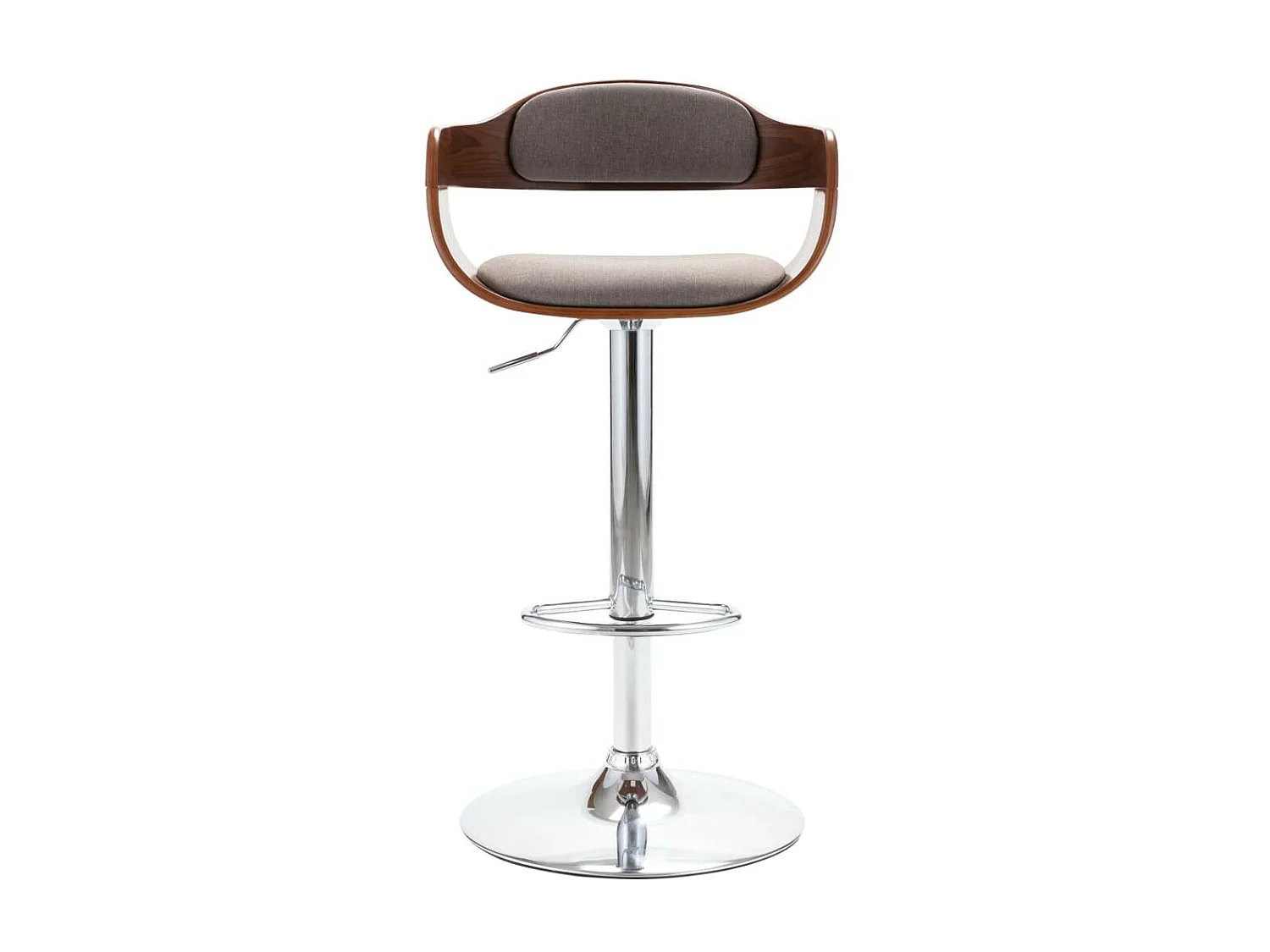 Chaise de bar Contreplaqué et tissu taupe