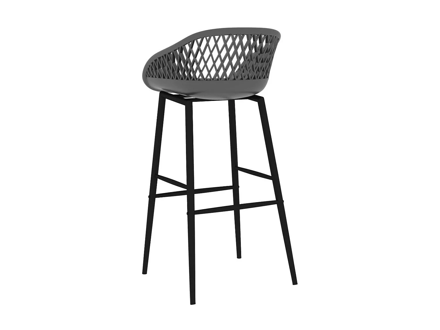 Chaises de bar 2 pcs Gris 4