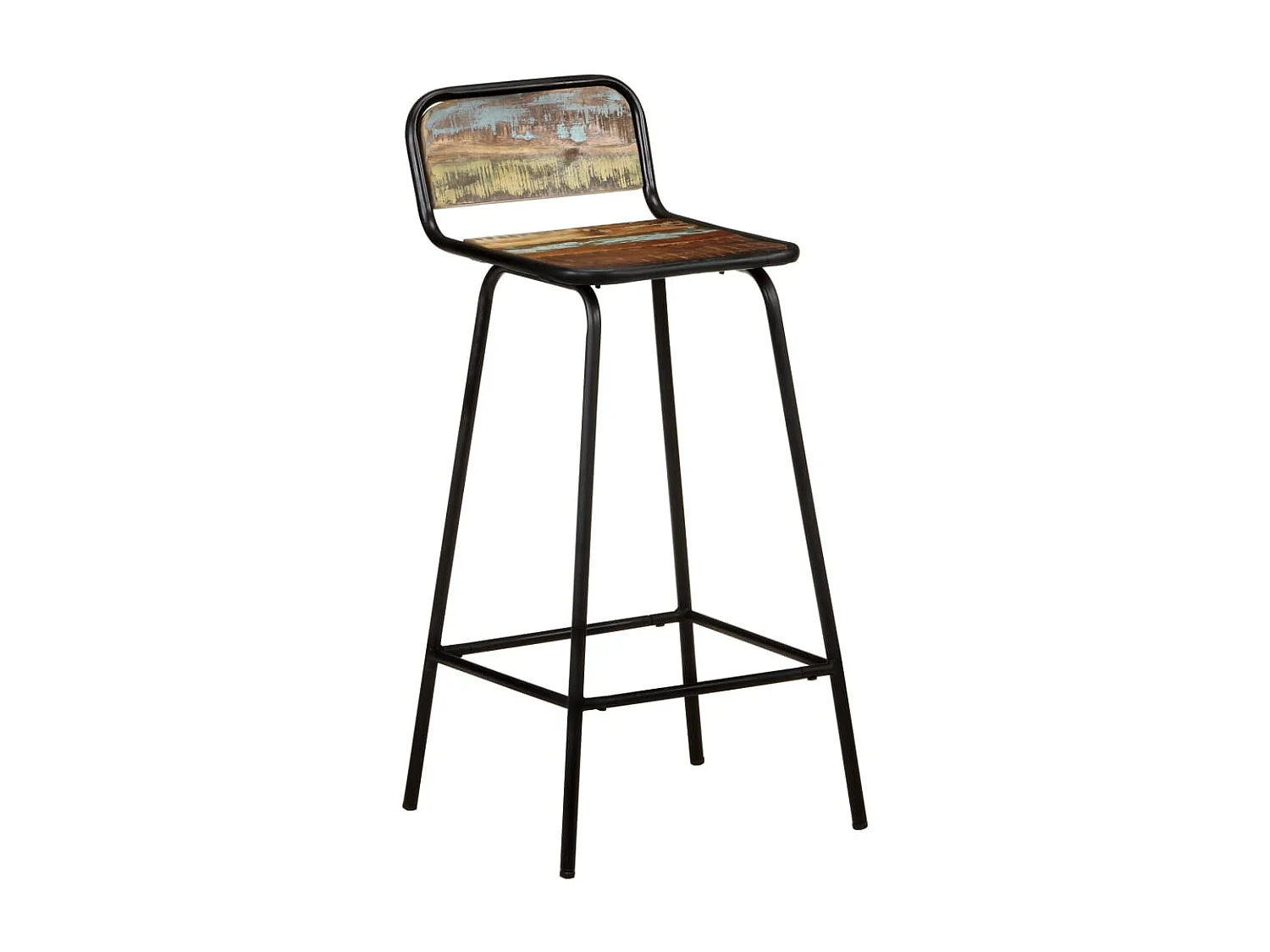 Chaises de bar 4 pcs Bois de récupération solide