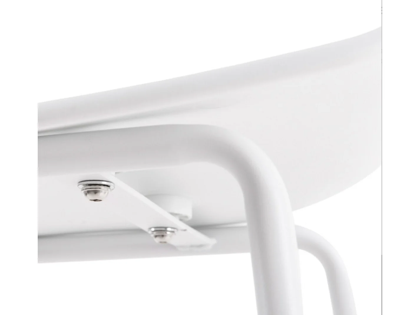Tabouret métal et assise polypropylène Kala-Couleur Blanc-Hauteur d'assise 74 cm