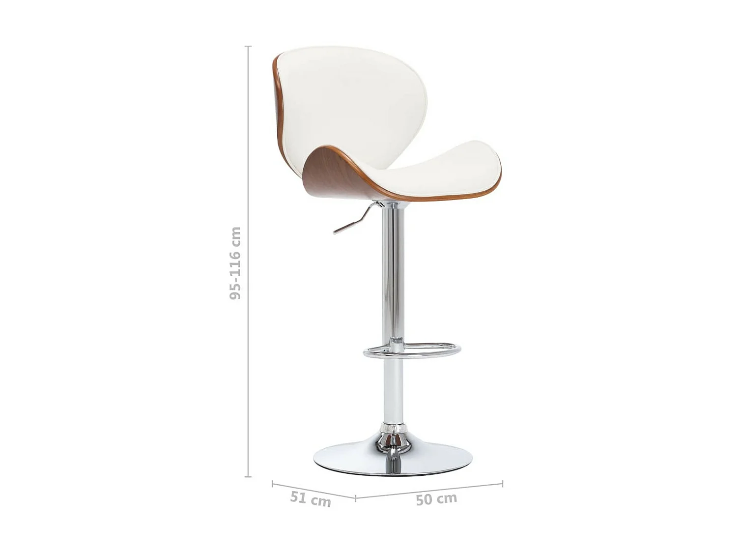 Chaise de bar Blanc Similicuir