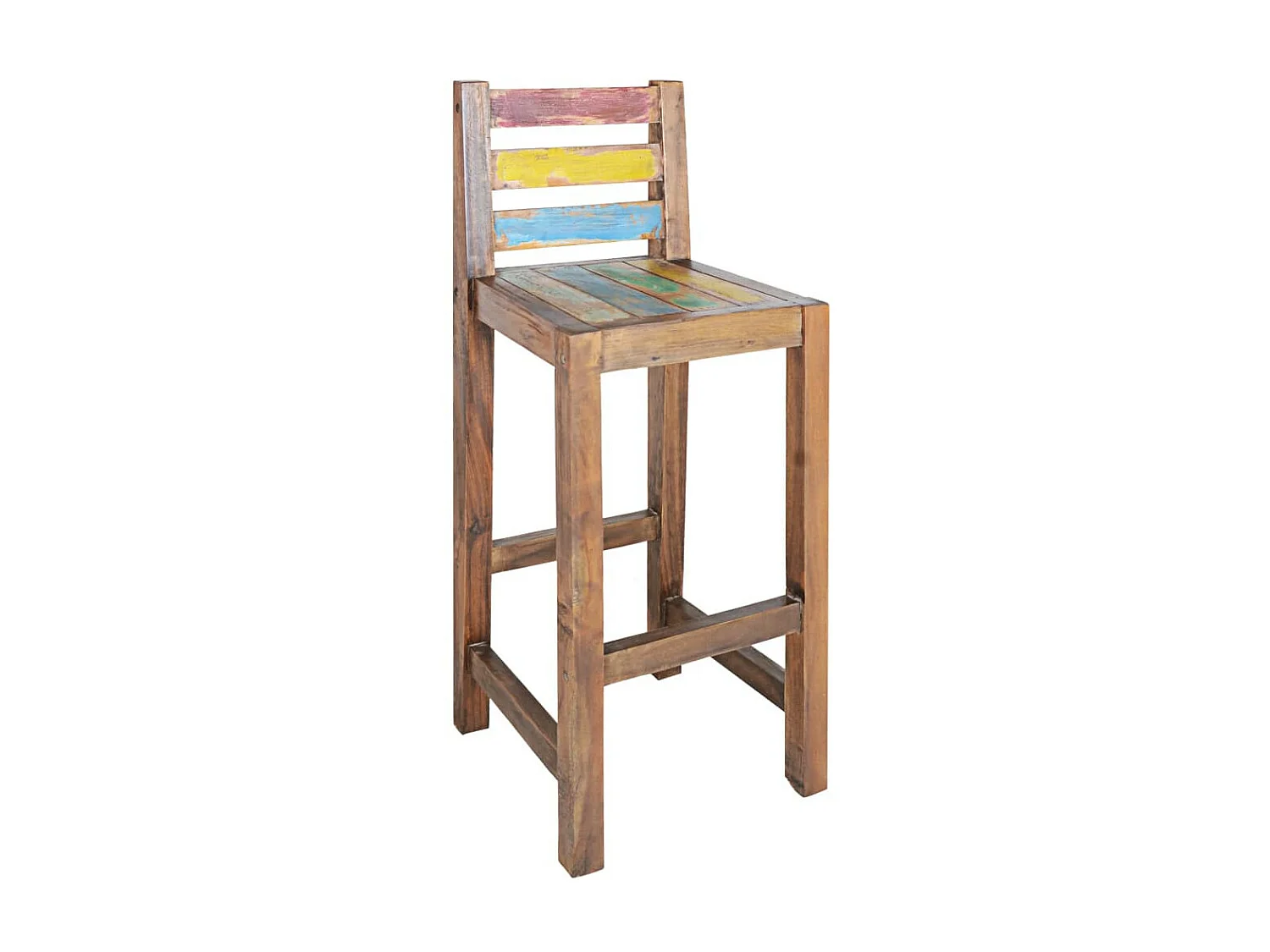 Tabourets de bar 2 pcs Bois massif de récupération