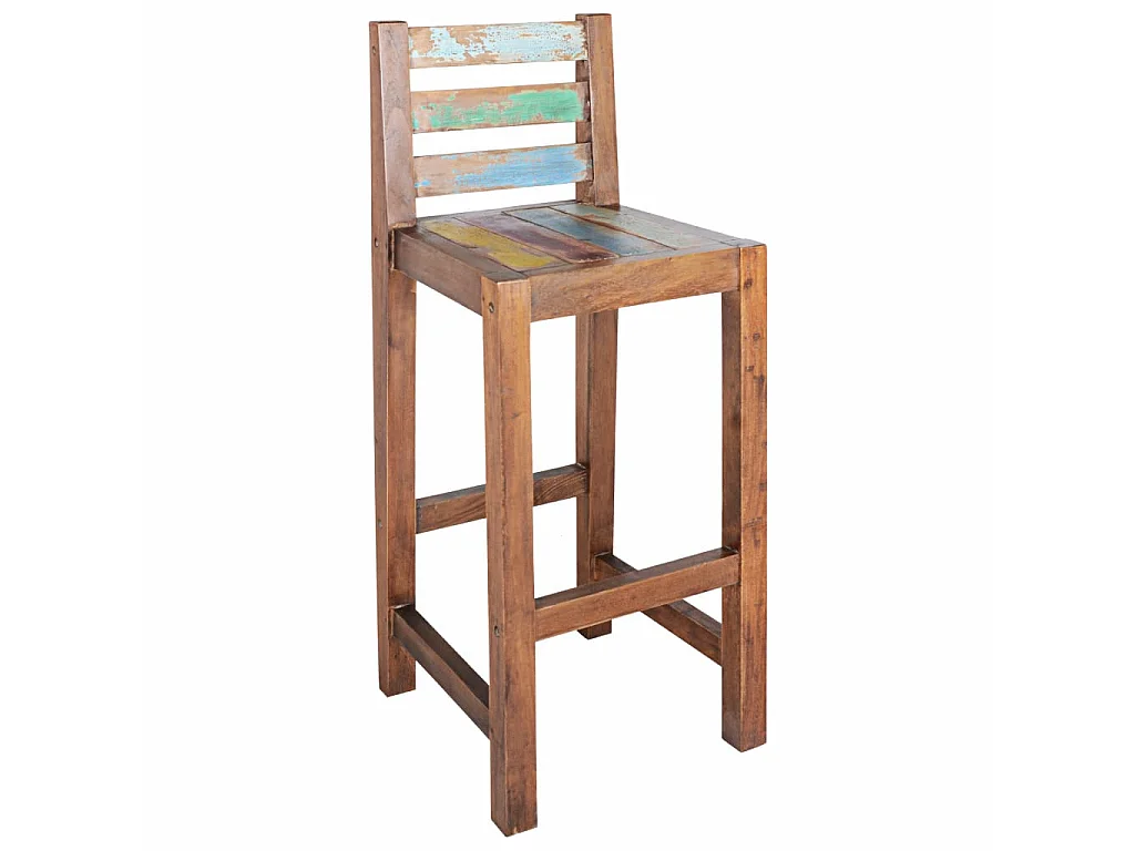 Tabourets de bar 2 pcs Bois massif de récupération