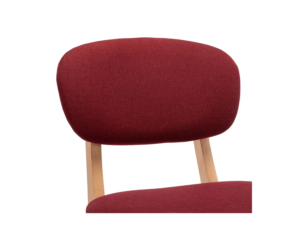 Barkrukken 2 st stof wijnrood