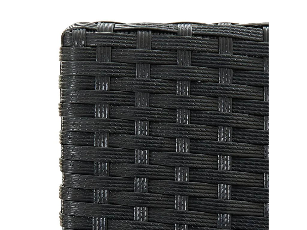 Tabourets de bar de jardin et coussins 2pcs Noir Résine tressée