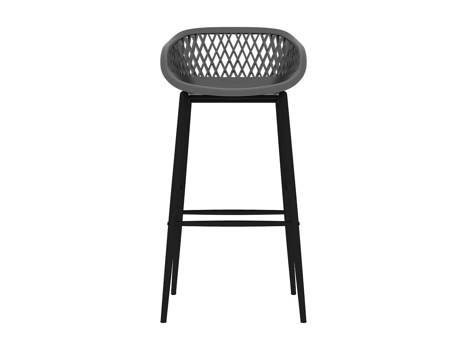 Chaises de bar 4 pcs Gris