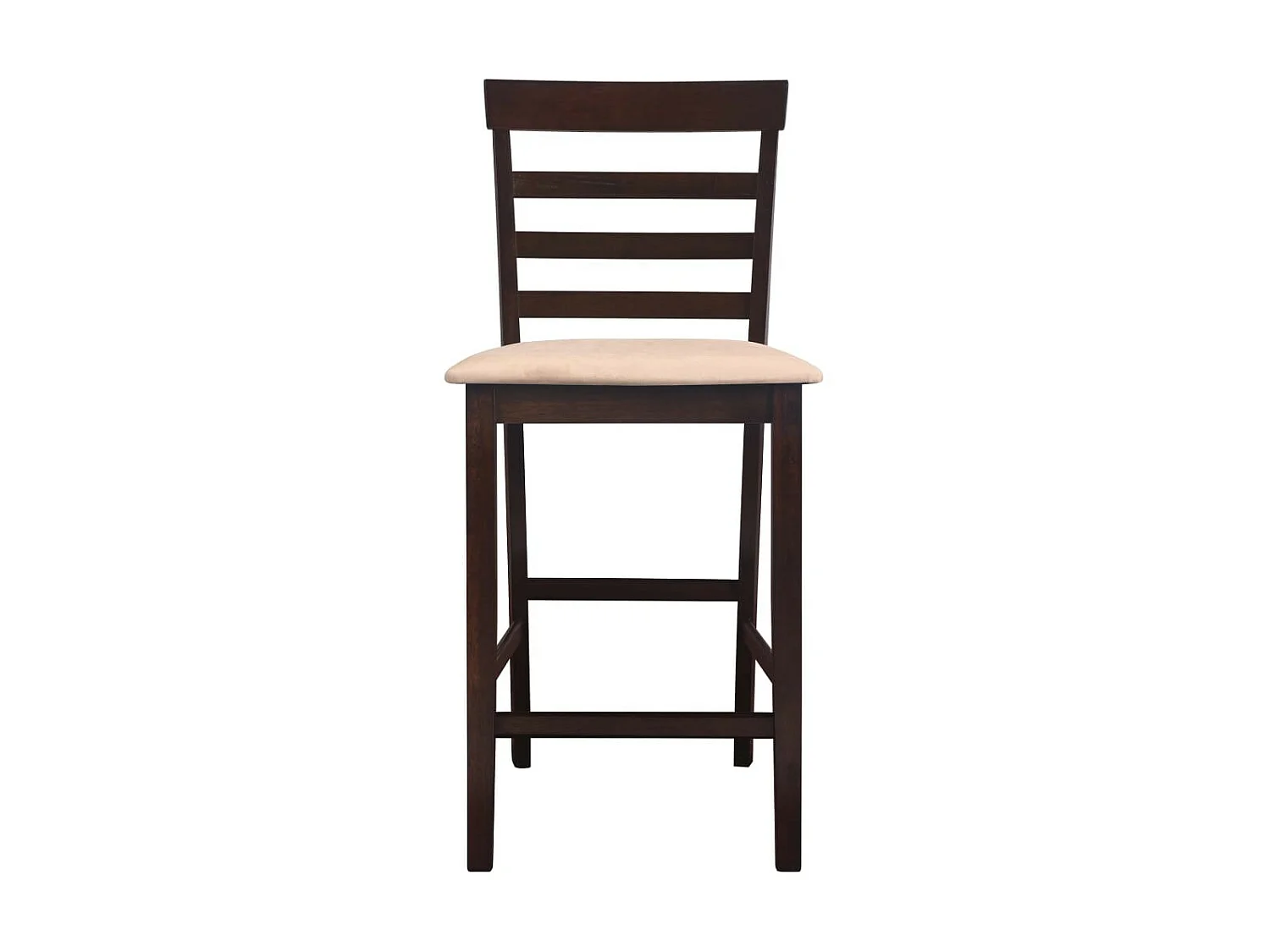 Chaises de bar 2 pcs Marron Tissu 2