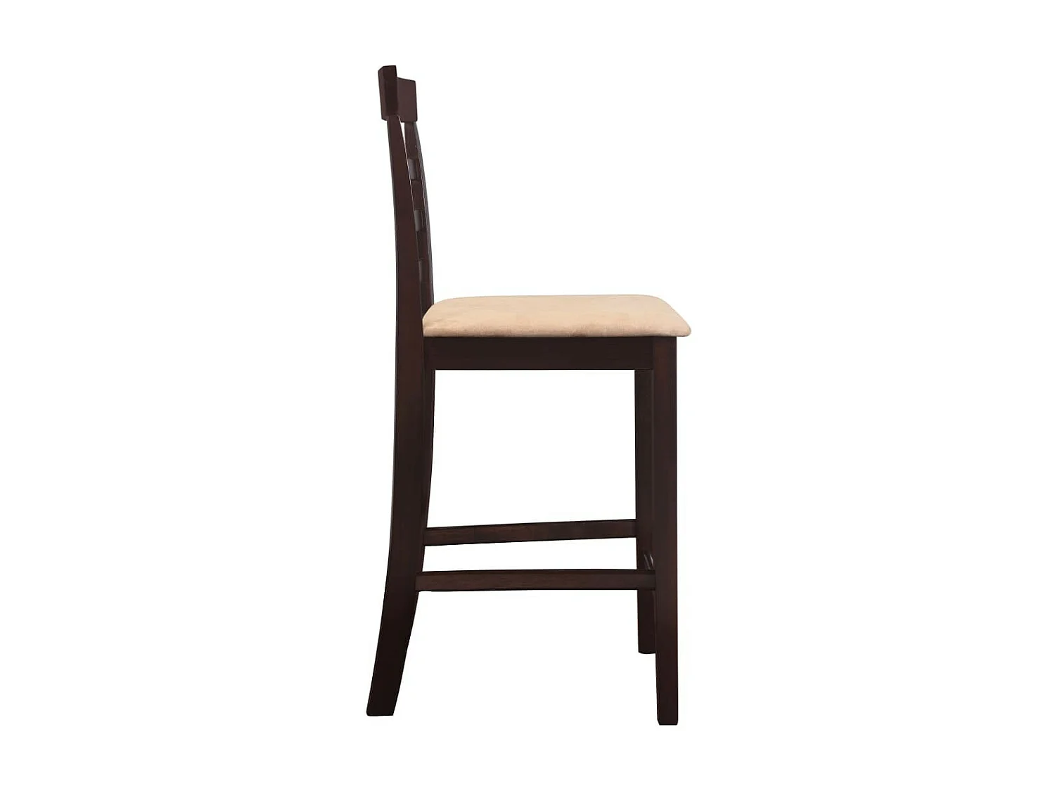 Chaises de bar 2 pcs Marron Tissu 2