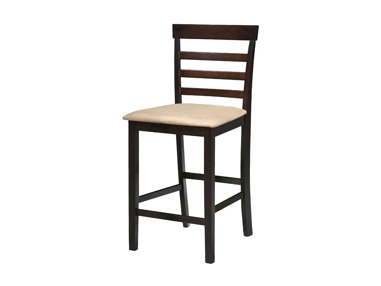 Chaises de bar 2 pcs Marron Tissu 2