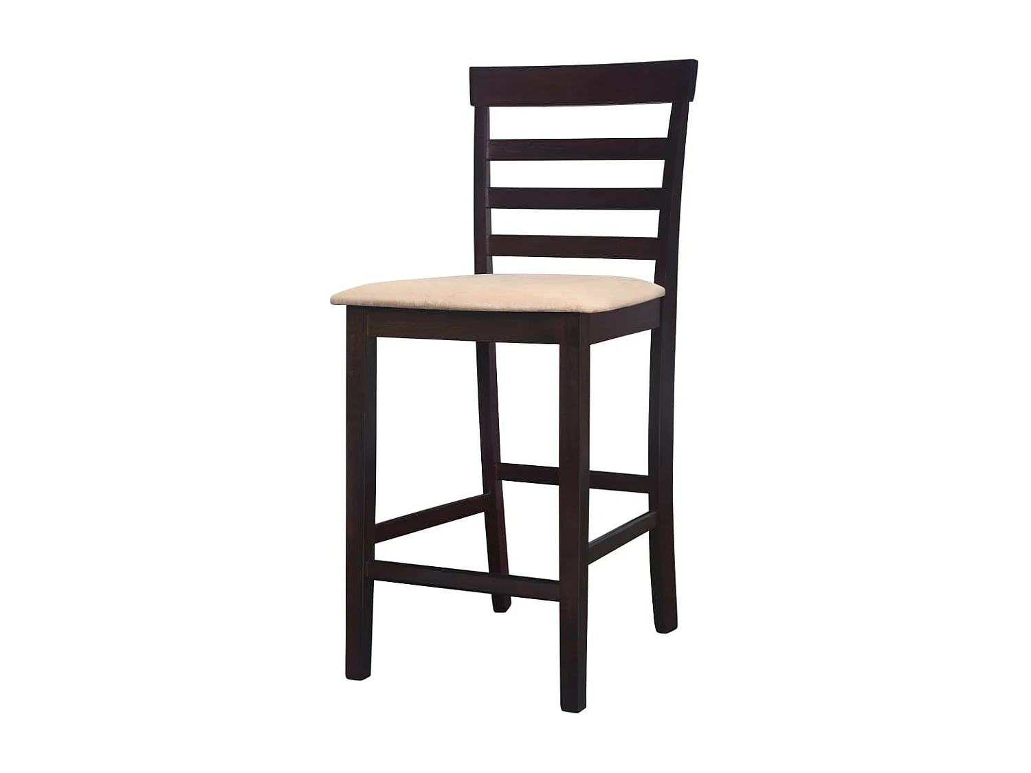 Chaises de bar 2 pcs Marron Tissu 2