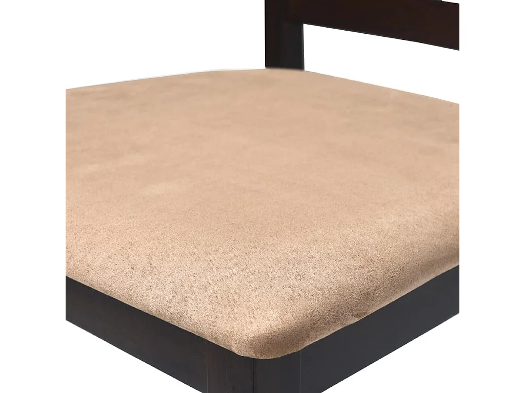 Chaises de bar 2 pcs Marron Tissu 2