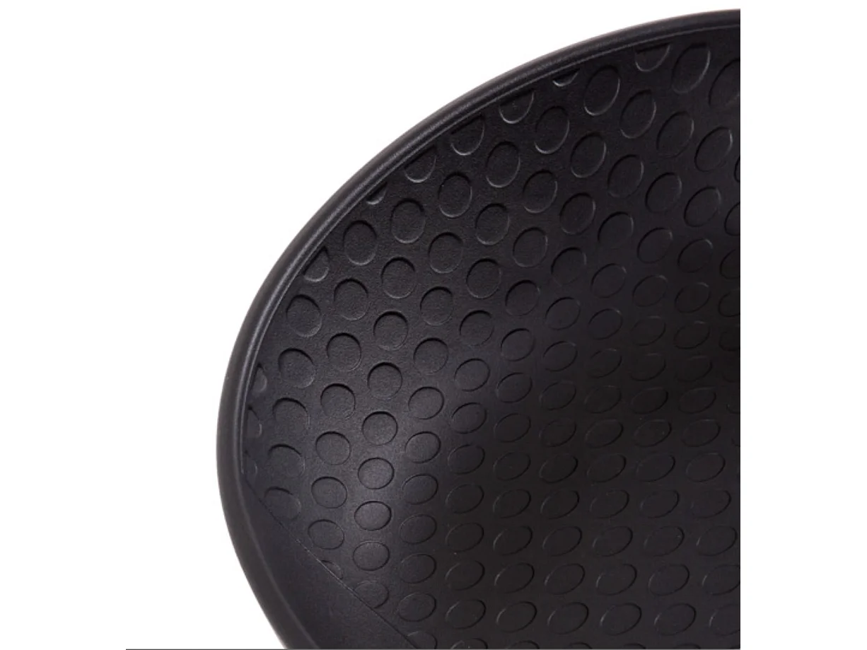 Tabouret métal et assise polypropylène Kala-Couleur Noir-Hauteur d'assise 64 cm