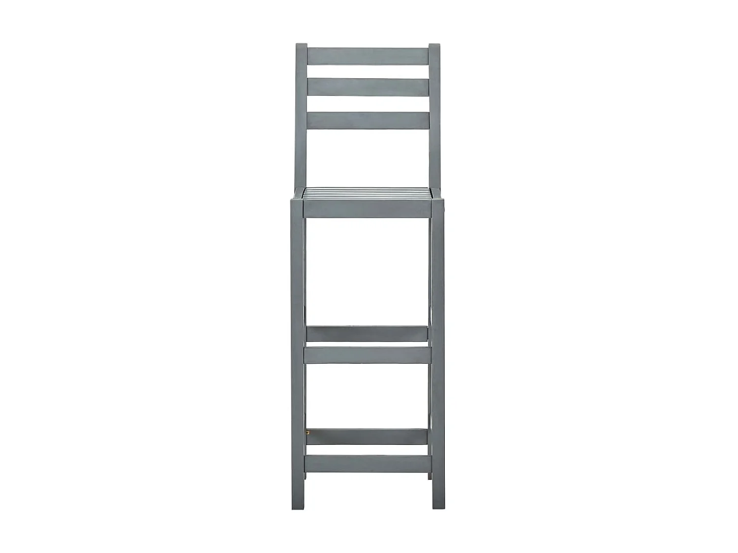 Tabourets de bar 2 pcs Gris Bois d'acacia massif