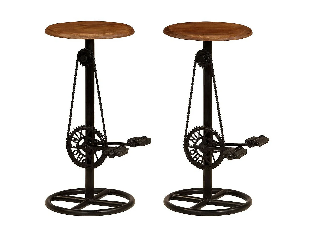 Chaises de bar 2 pcs Bois de manguier solide 2