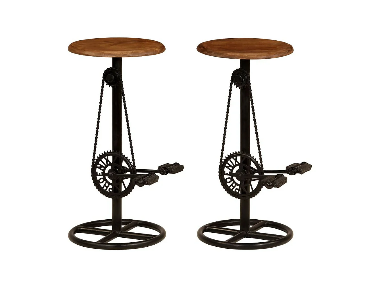 Chaises de bar 2 pcs Bois de manguier solide 2