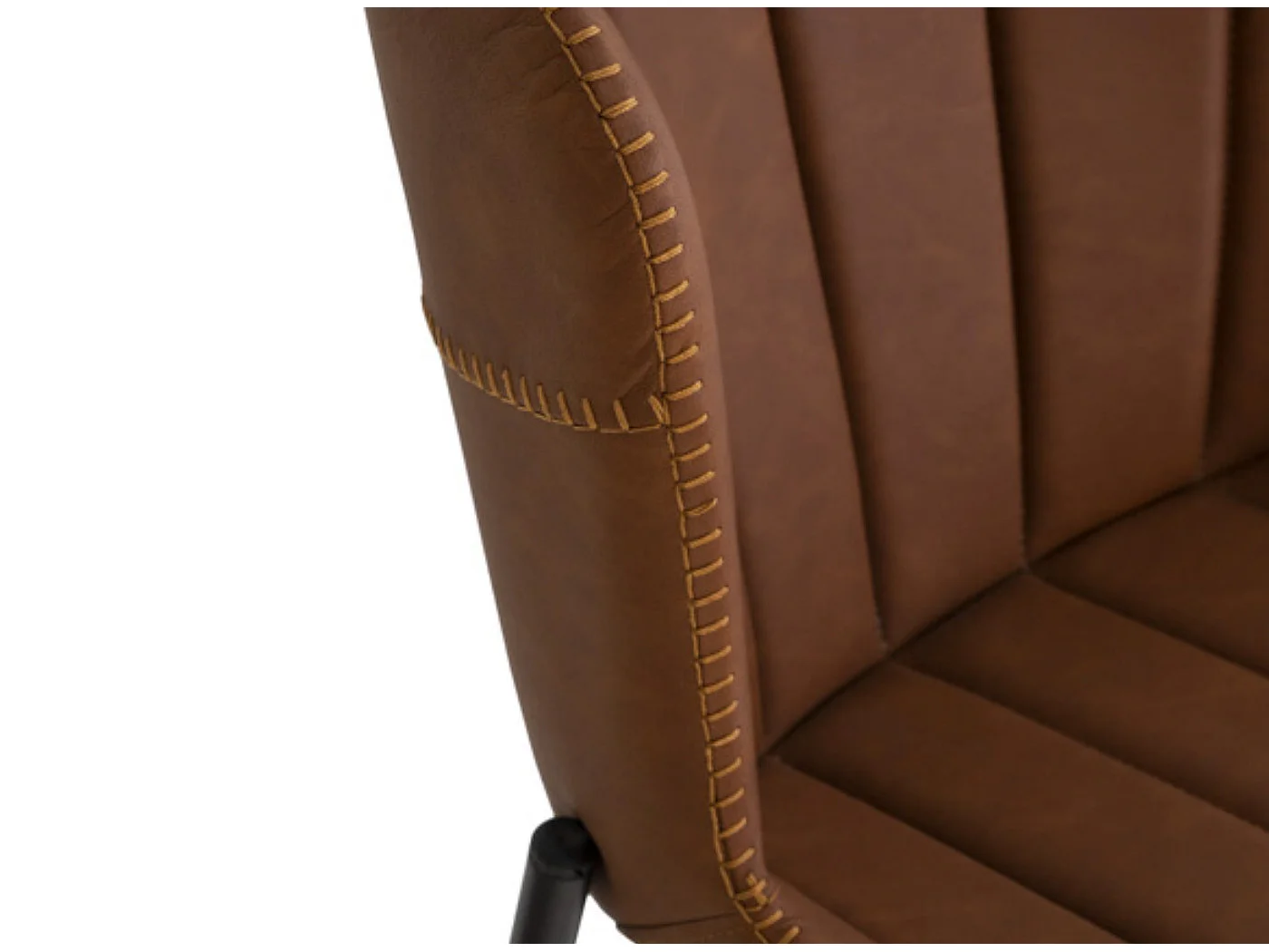 Chaise de bar industriel simili cuir Kilar-Couleur Gris