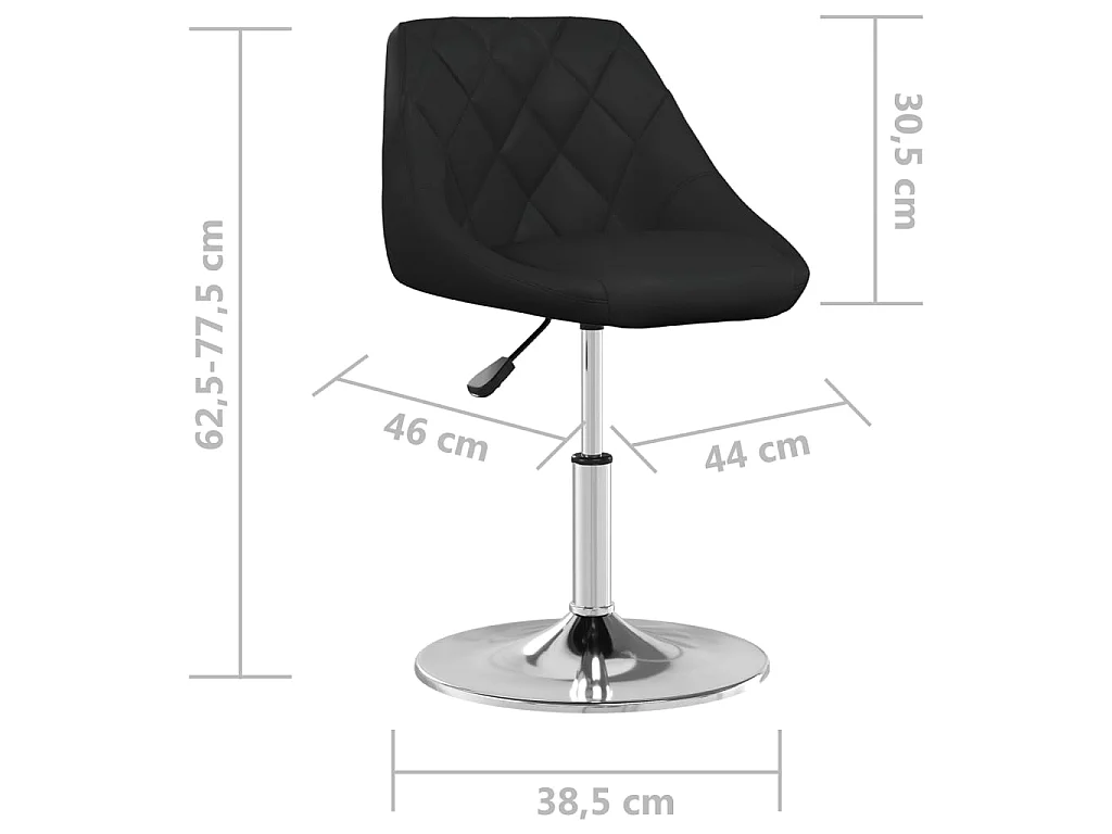 Tabouret de bar Noir Similicuir 10