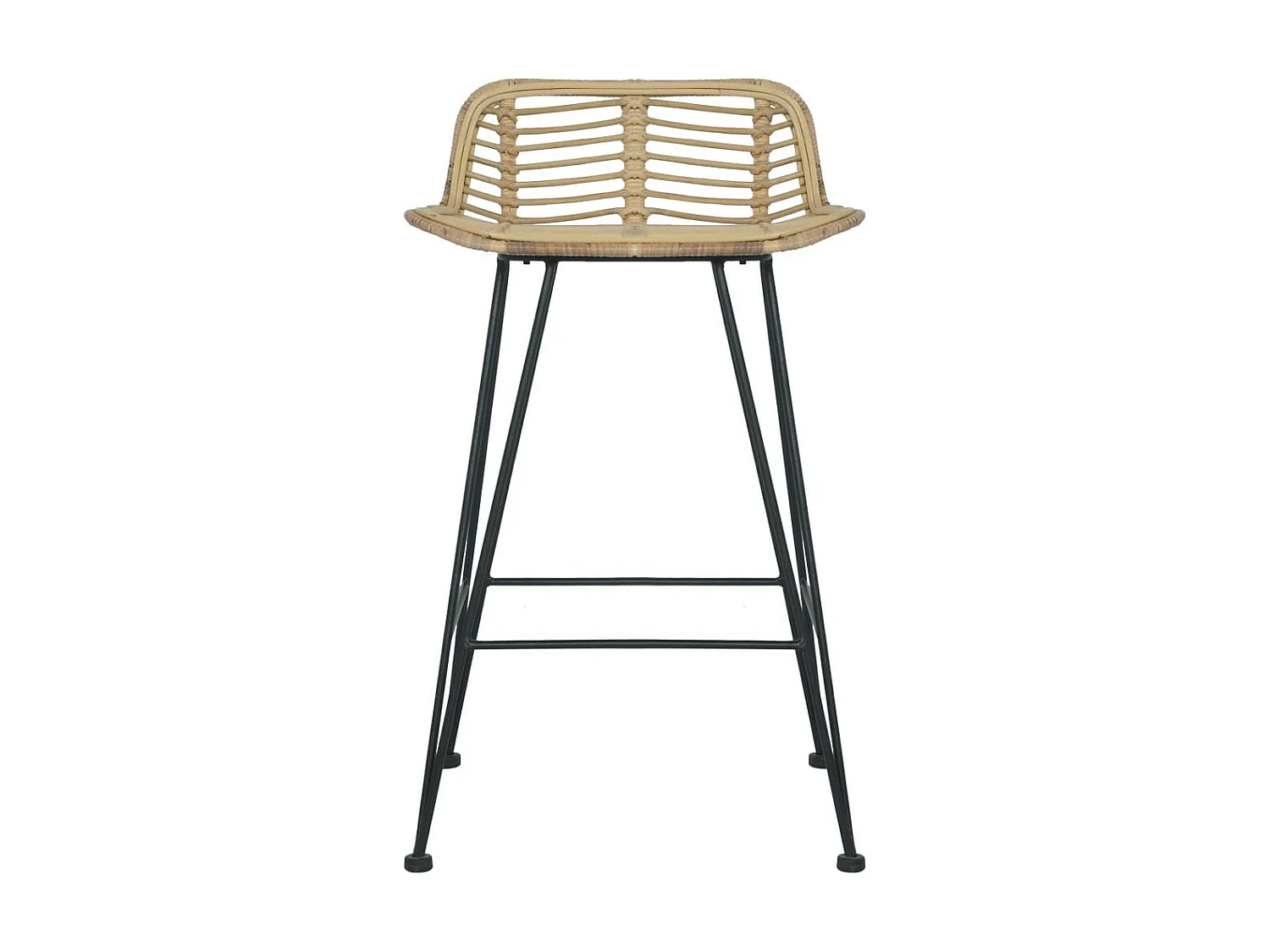 Chaises de bar 2 pcs Rotin Naturel