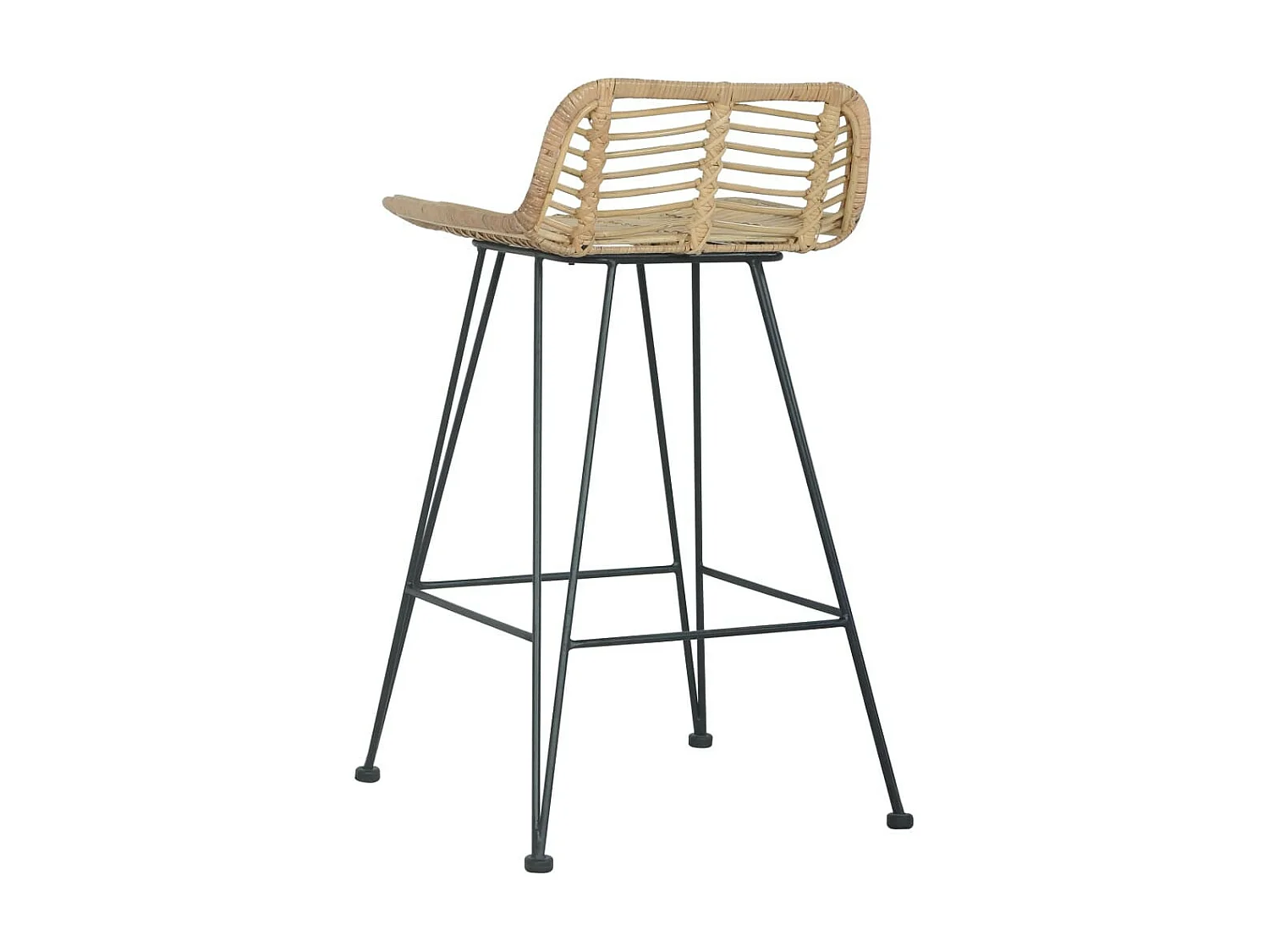 Chaises de bar 2 pcs Rotin Naturel