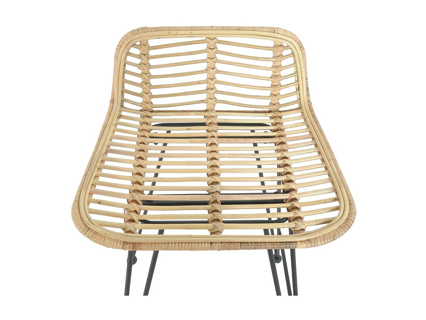 Chaises de bar 2 pcs Rotin Naturel