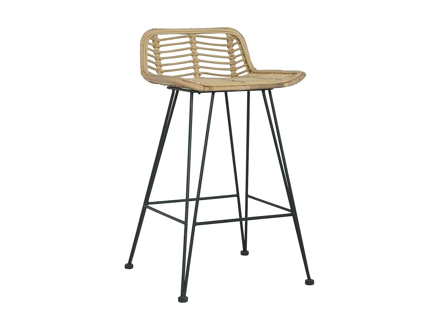 Chaises de bar 2 pcs Rotin Naturel