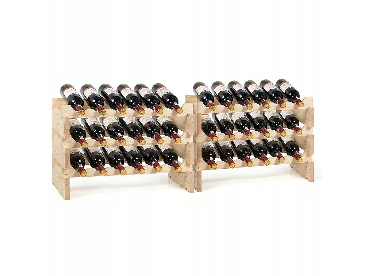 ÉTAGÈRE À VIN EN BOIS POUR 36 BOUTEILLES 28 x 63 x 85