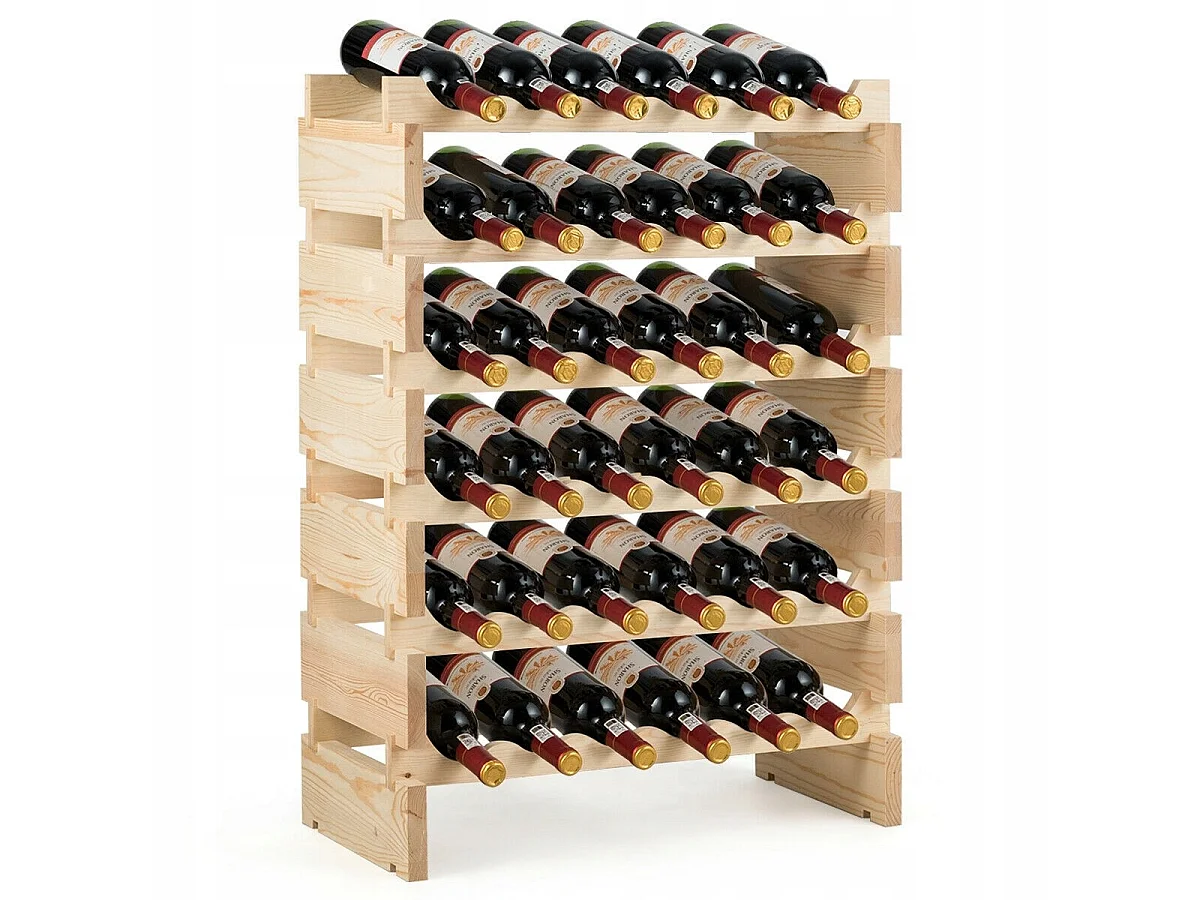 ÉTAGÈRE À VIN EN BOIS POUR 36 BOUTEILLES 28 x 63 x 85