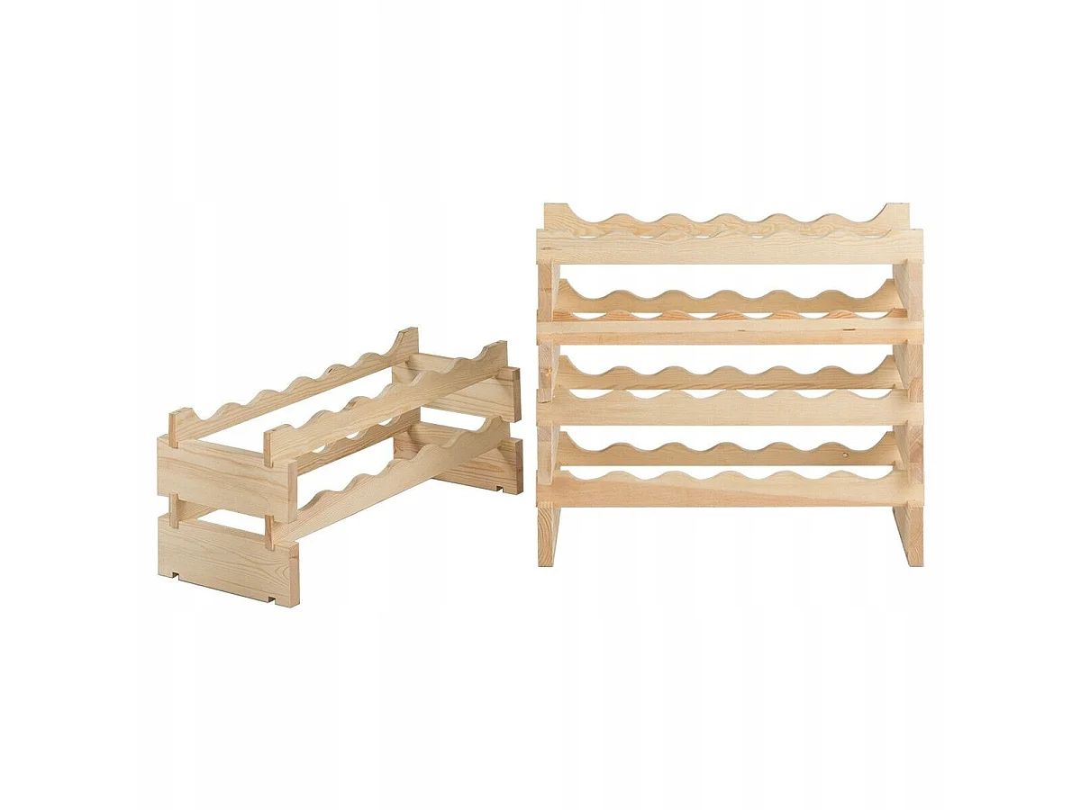 ÉTAGÈRE À VIN EN BOIS POUR 36 BOUTEILLES 28 x 63 x 85