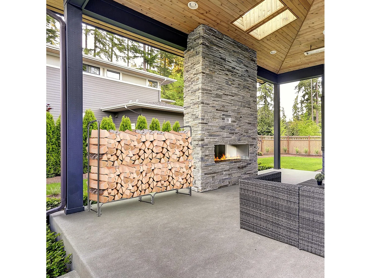 Kaminholzregal Aussen Metall